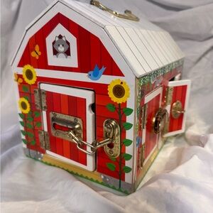 Melissa & Doug Wooden Latches Barn Toy